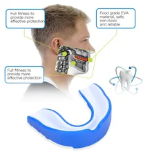 Durable EVA Adult Mouth Guard Teeth Tooth Protector Boxing Safe Non-Toxic Reliable Lightweight Convenient To Store Use Washable
