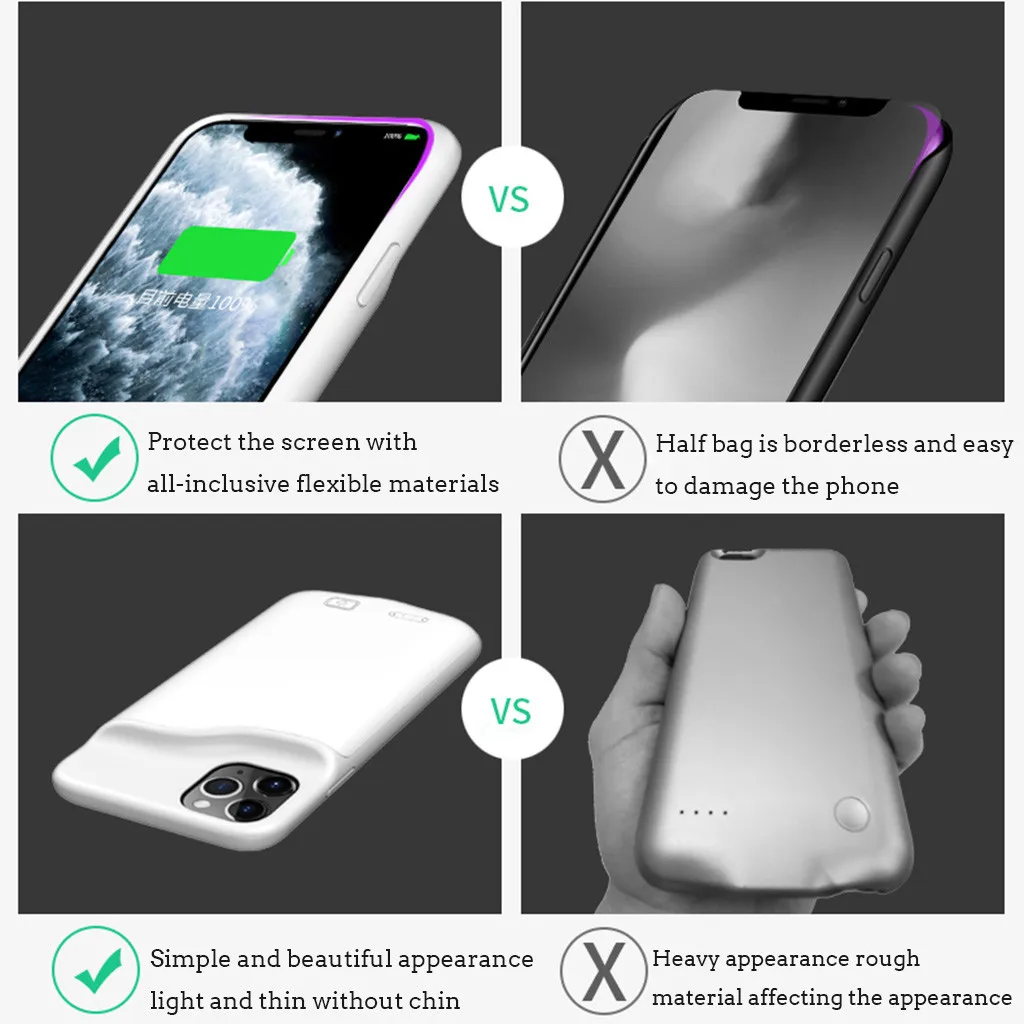 Аккумулятор с зажимом для задней панели iphone 11 ProMax 6,5 дюйма, Расширенный Аккумулятор 6000 мАч, чехол для зарядки телефона, горячая распродажа, Прямая поставка# G2