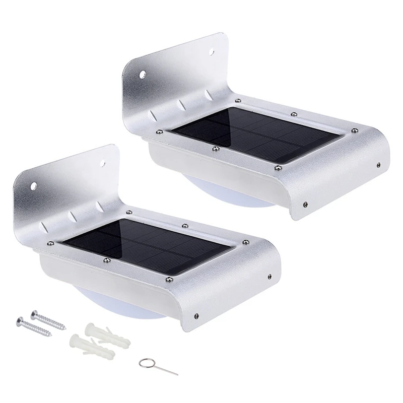 

2Pcs 16Led Solar Wall Light Infrared Motion Sensor Garden Light
