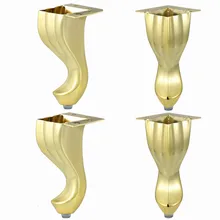 4pcs Gold Furniture Legs Sofa Feet Hollow Carving for Coffee Table Hairpin Legs Tv Stands  Cabine Level Feets 14cm with Screw