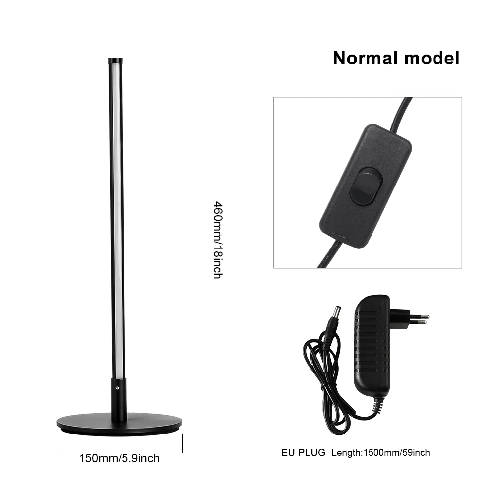 LUCKYLED Nordic Led Desk Lamp with EU Plug Bedside Lamp Touch USB Dimmable Night Light Led Table Lamps for Living Room Bedroom images - 6