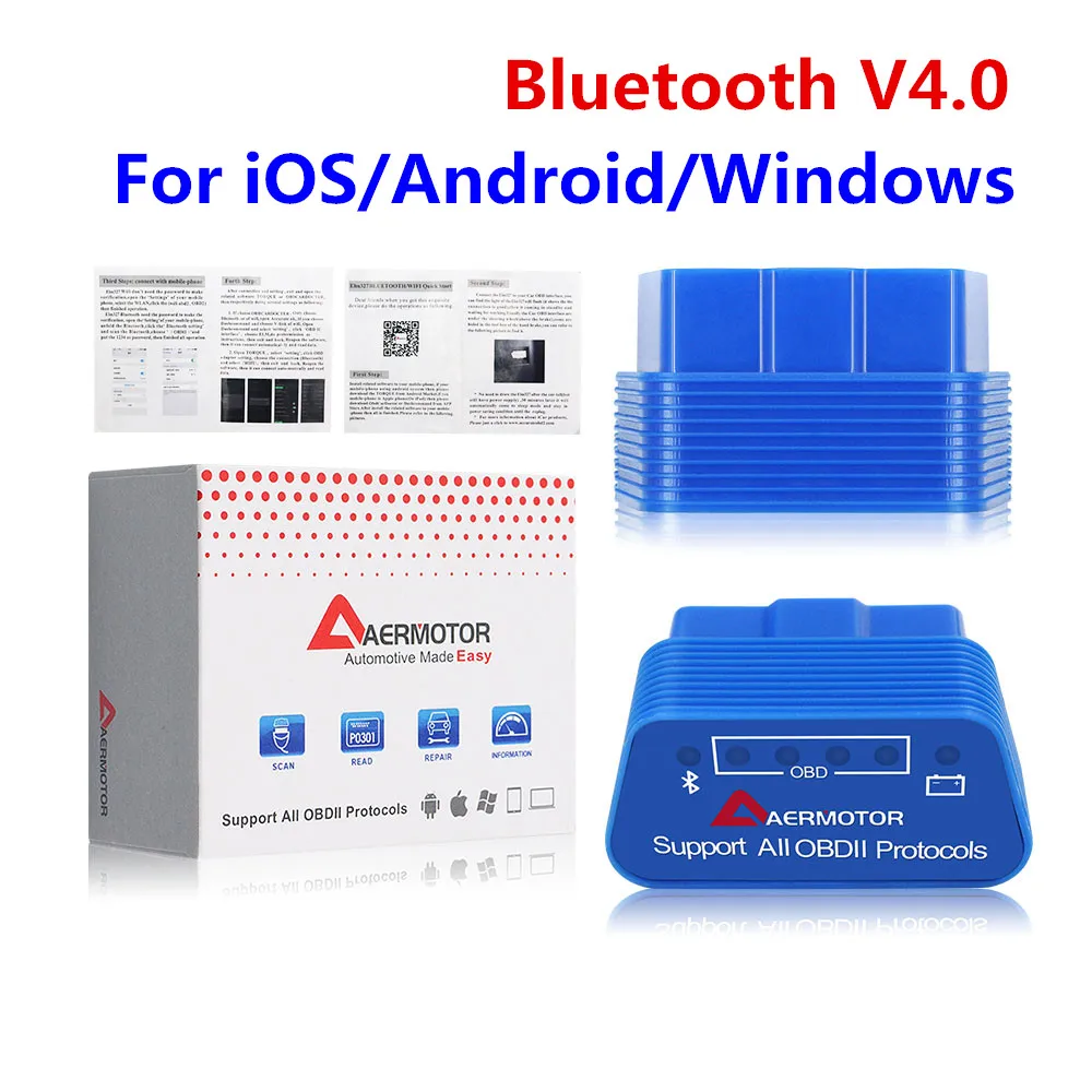 Viecar ELM327 Bluetooth 4,0 OBD2 ELM327 1,5 считыватель кодов Viecar Bluetooth 4 для iOS/Android OBD 2 Автомобильный сканер Viecar-Bluetooth-4 - Цвет: ELM327 BT 4.0
