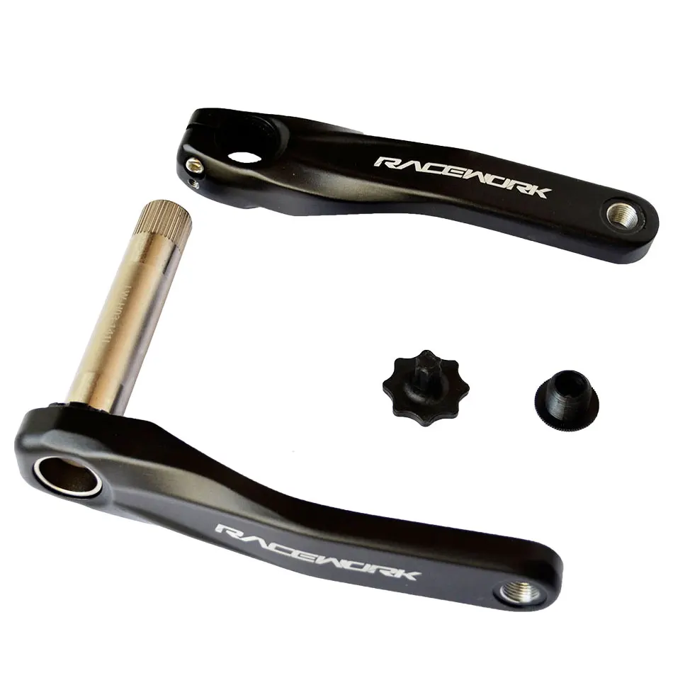 crank GXP No shaft Fahrrad kurbel neue гоночный велосипед MTB GXP Kurbel алюминиевый легиер Mit Boden Kurbel 170 kurbel platte rot 32 T 34 T 36 T 38 T - Color: crank GXP No shaft