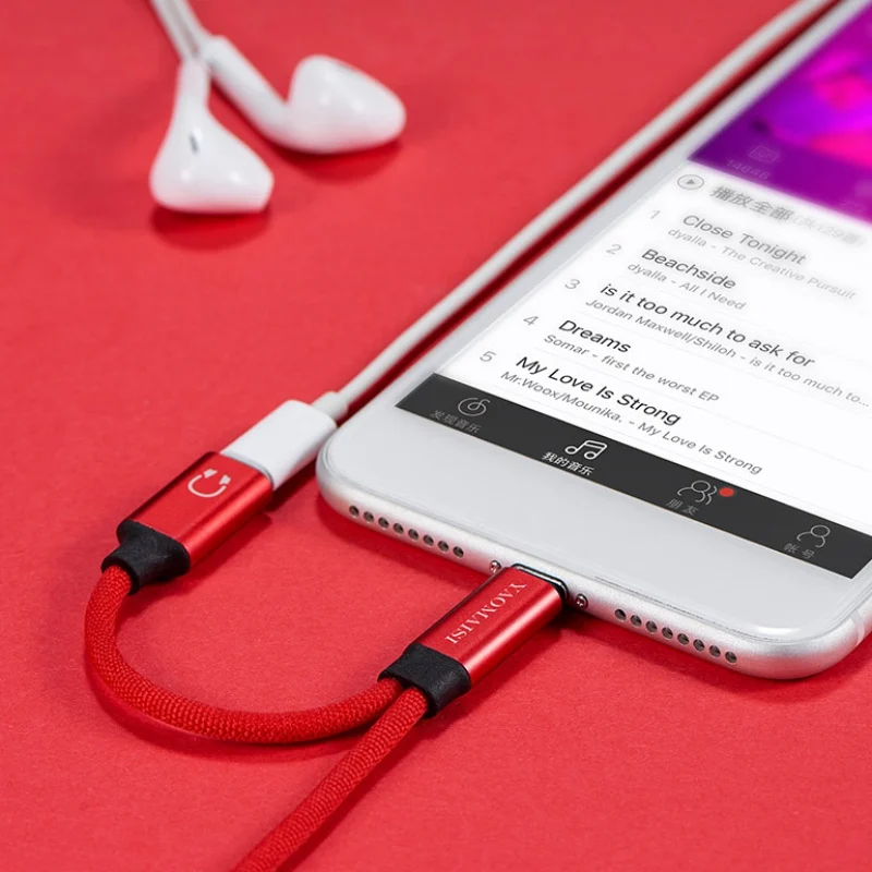 Профессиональный 3 в 1 зарядный аудио кабель для iPhone X 2.4A USB кабель адаптер для наушников сплиттер для iPhone 7 8 Plus 1 м шнур