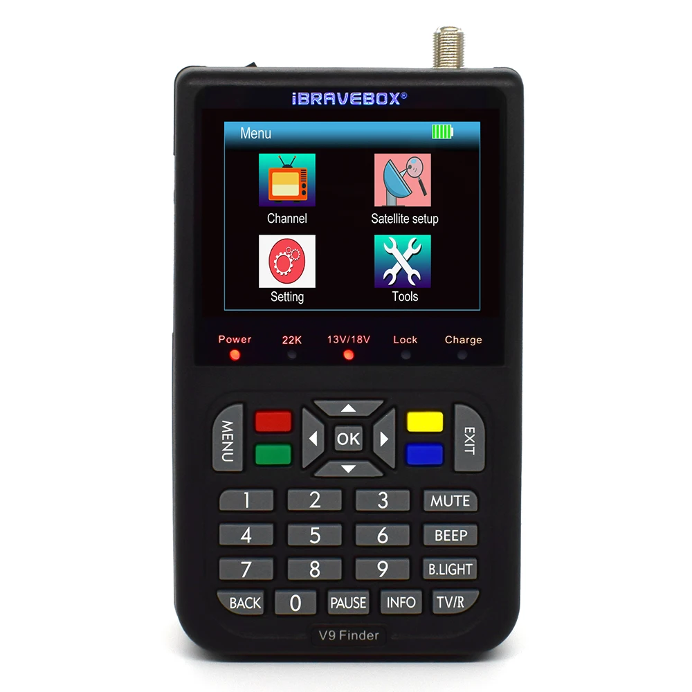 lcd V9 Finder Цифровой спутниковый Finder lcd спутниковый Finder цифровой спутниковый сигнал Finder метр спутниковый Finder 3,5 дюймов - Цвет: Черный