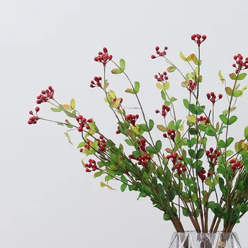 

Lan Kwai Fong Model Berry Bundle of Mini Plum Fruit Europe and America Pastoral Style Home Decoration Imitation Flowers