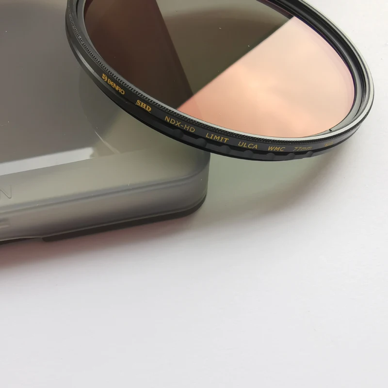 Benro 67 72 77 82mm SHD NDX HD ND2-ND500 / ND0.6-2.7 (1-9 Stops) Adjustable Round Glass Filter Variable Neutral for Camera Lens 6