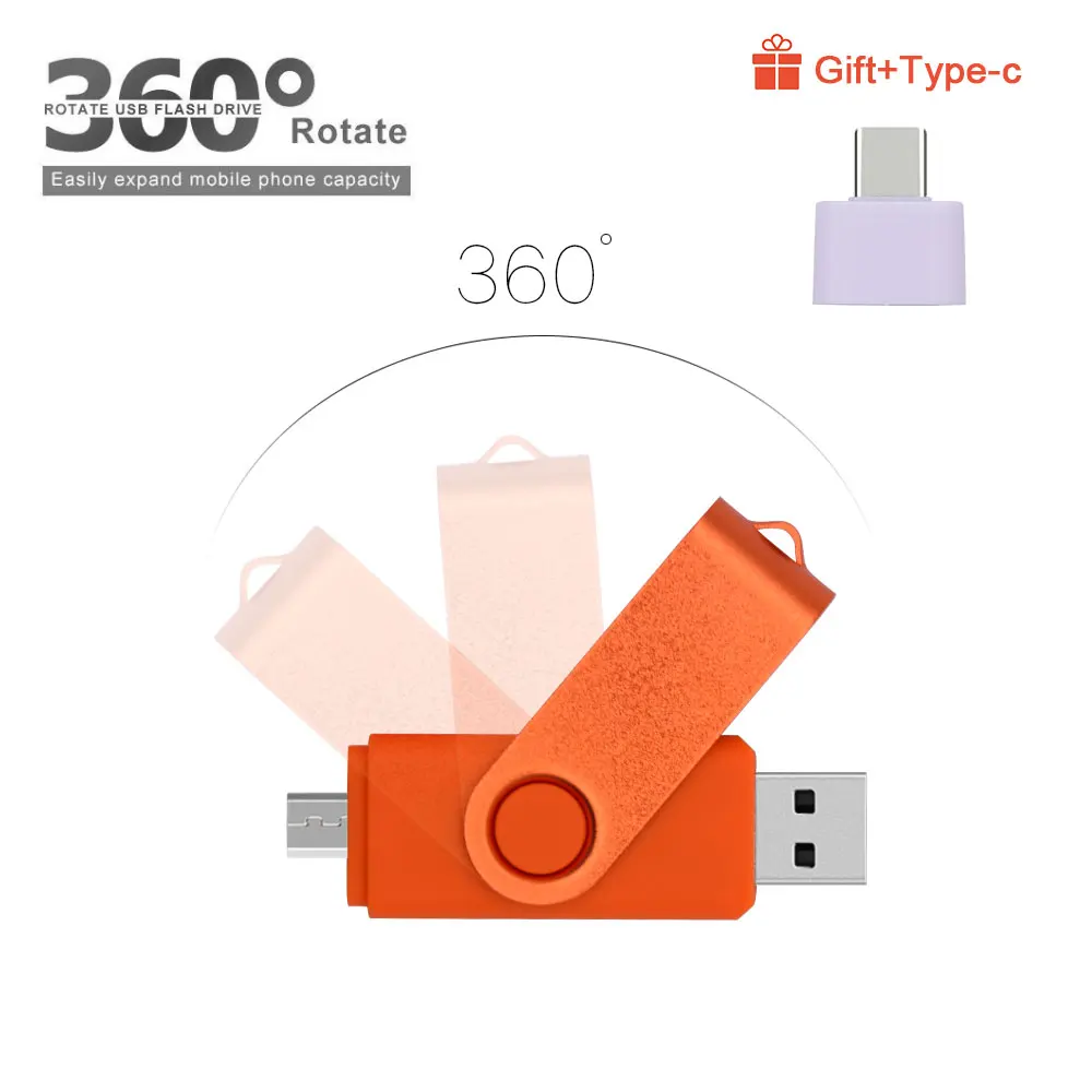 Металлический OTG USB флеш накопитель 2 0 Cle Usb Pen Drive 32 ГБ 16 8 4 флешка память
