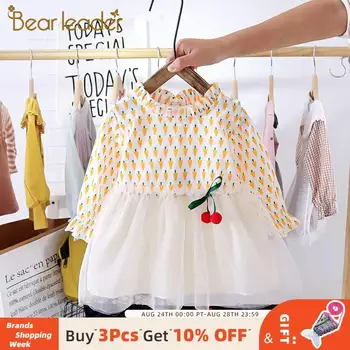 

Bear Leader Toddler Baby Sweet Cartoon Pattern Dress 2020 Newborn Girls Princess Dresses Girl Kids Cherry Costumes Vestidos Suit