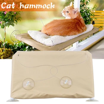 

Comfy Window Mounted Cat Hammock Suction Cups Pet Bed Washable Cover P7Ding