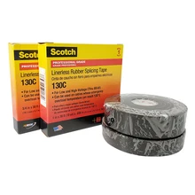 

Scotch Linerless Rubber Splicing Tape 130C Black 0.7MM Thickness 9.1M Length