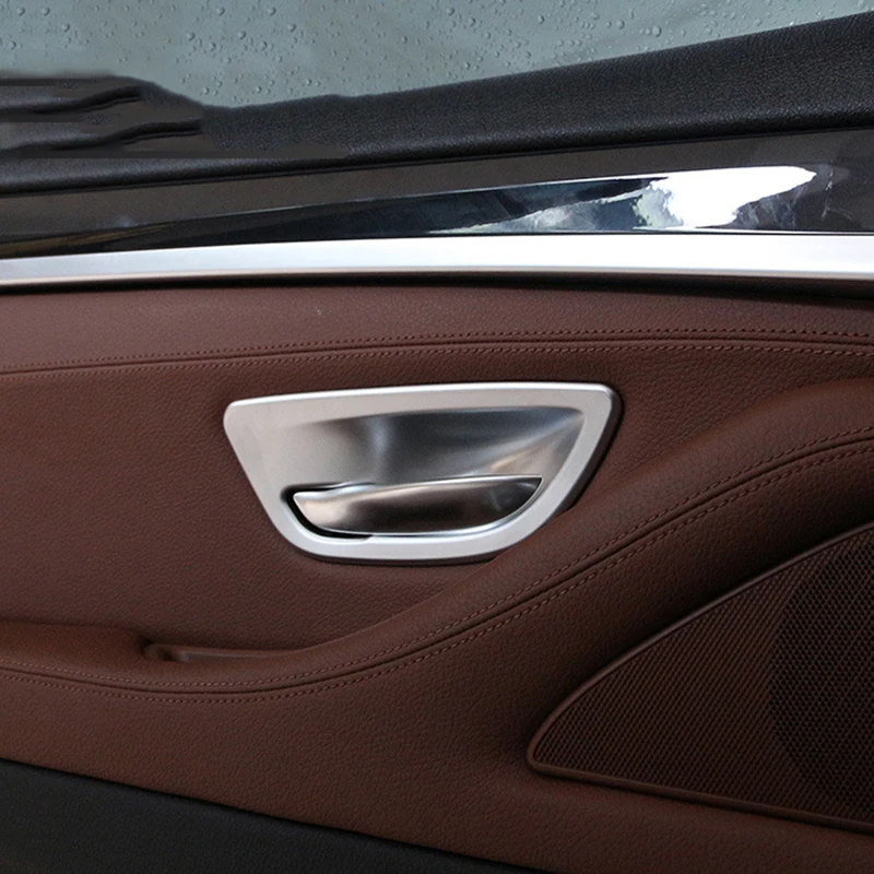ABS 크롬 자동차 인테리어 도어 핸들 볼 커버 트림, BMW 5 시리즈 F10 F18 2011-2017 자동차 인테리어 액세서리, 4 개