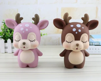 

Funny deer fairytale Piggy Bank Figurines Resin Coin Bank Christmas Gifts Children Money Boxes Desktop home Decor accessories