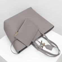 2 шт./компл. Для женщин Винтаж Сумки Повседневное сумка больших размеров из яловой кожи; Ёмкость дамская сумка через плечо с сплошной Женский композитный мешок