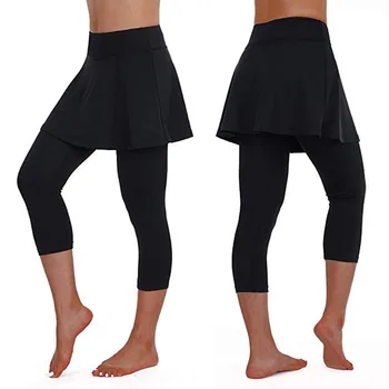 

fashion Women's Casual summer Polyester Skirt Leggings Tennis motion Pants Sports Fitness Cropped Culottes h4