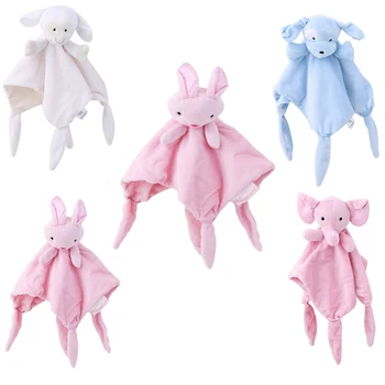 

Infants Baby Animal Appease Towel Puppy Rabbit Sheep Elephant Pattern Hand Towel Multifunctional Grasping Comforting Rattle Toy