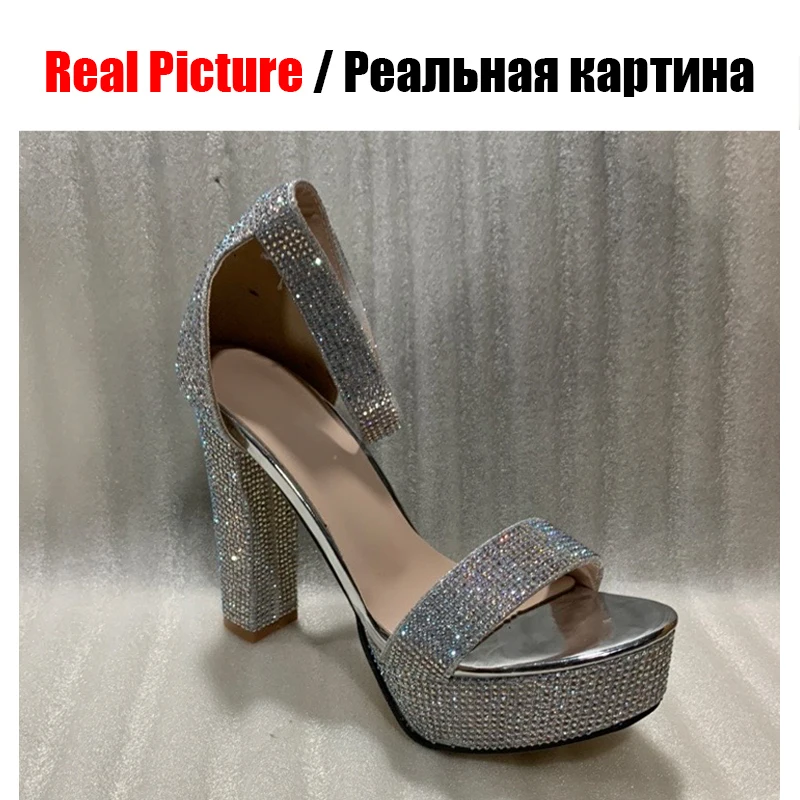 Женские вечерние босоножки на высоком каблуке со стразами|Боссоножки и сандалии|