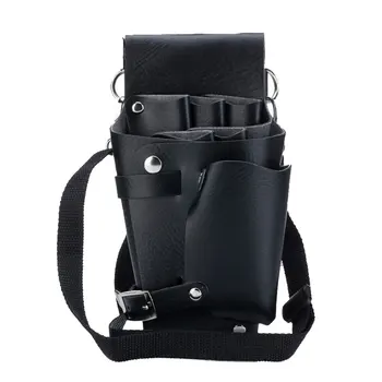 

Hair Scissor Holster Pouch with Waist Shoulder Belt for Hairdressers Barber PU Leather Shears Hairdressing Tool