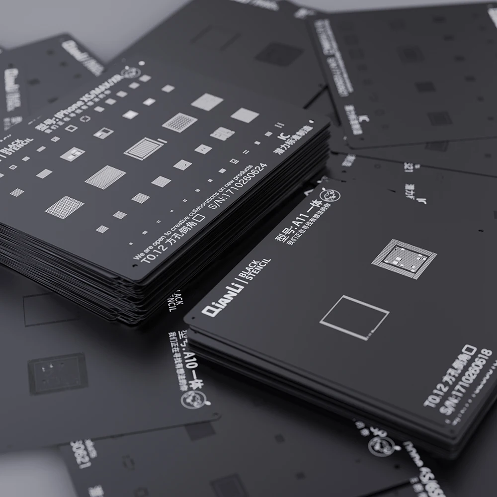 QIANLI plant tin black net For iPhone 6 6P 6S 6SP 7 7P 8 X XS XS MAX XR IC Repair planting tin Net platform