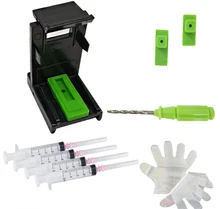 Clip de recharge d'encre pour cartouches, tampons en caoutchouc, outil de seringue, Kit de serrage intelligent pour HP 