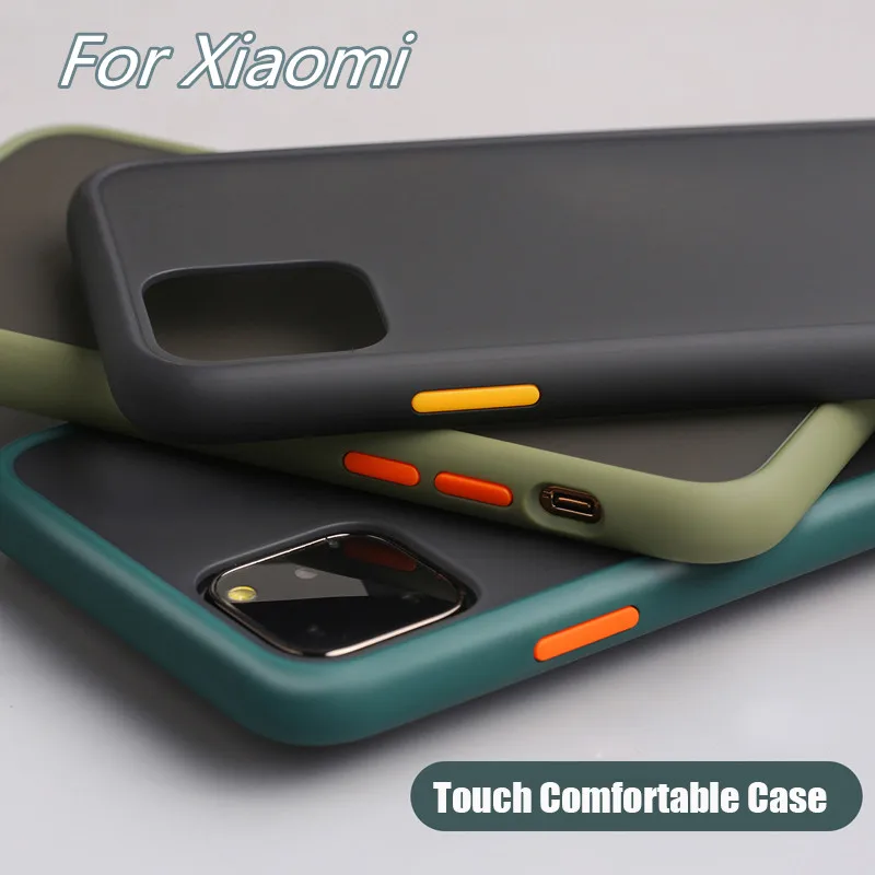 Luxury Contrast Color Frame Matte Hard PC Case For Xiaomi Redmi 7 8 Note 6 Pro 7A 8A K20 PRO Mi A3 10 CC9 CC9E 9T | Мобильные
