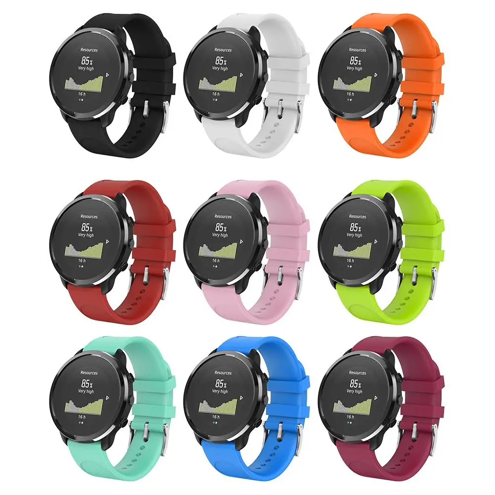 Сменный силиконовый ремешок часов мягкий дышащий для наручных Suunto 3