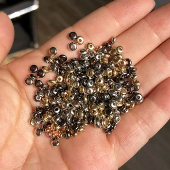 

4 6mm CCB Charm Spacer Beads Flat Round Loose Beads For Jewelry Making DIY Bracelet Necklace Findings Supplies