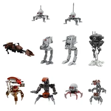 

Moc Space War Battle Soldier Classic Movie AT-RT Droideka Mini Robot Building Block Assembly Model Military Weapon Boy Toy Gift