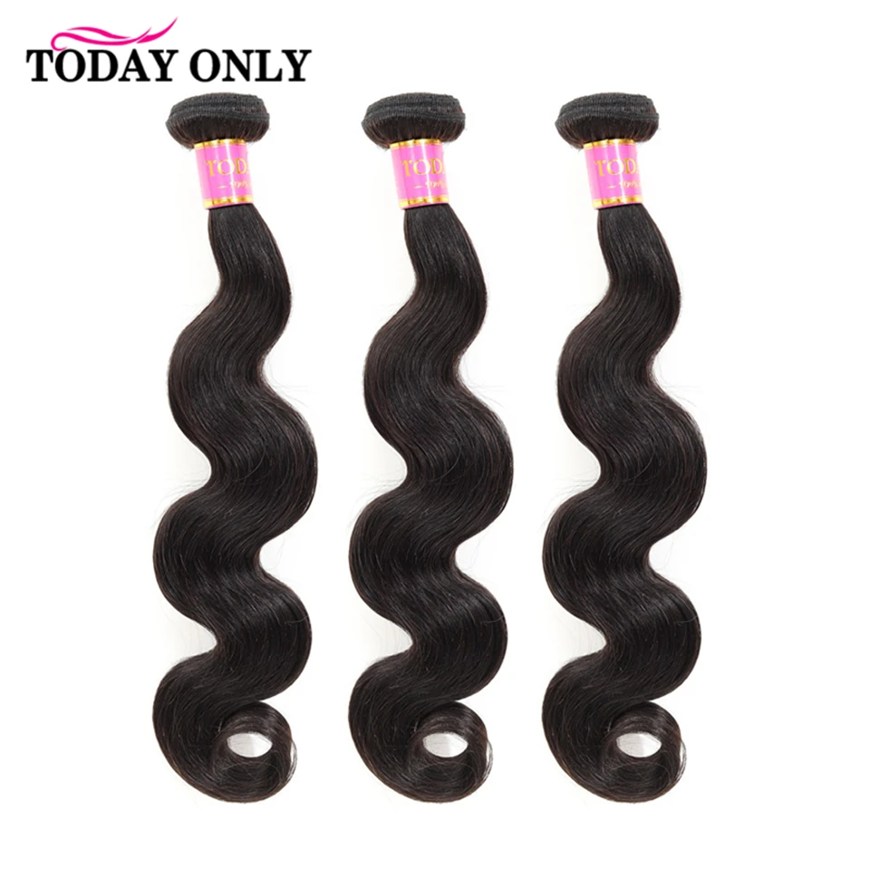 

TODAY ONLY Peruvian Human Hair Bundles 3 Bundles Body Wave Human Hair Extensions 100g per Remy Hair Bundles Natural Color