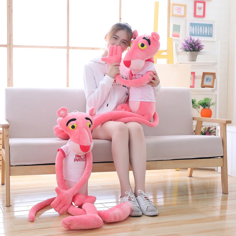High Quality Big Size Baby Toys Plaything Cute Naughty Pink Panther Plush Stuffed Doll Toy Home Decor Kawaii Xtmas Gift 55-145CM