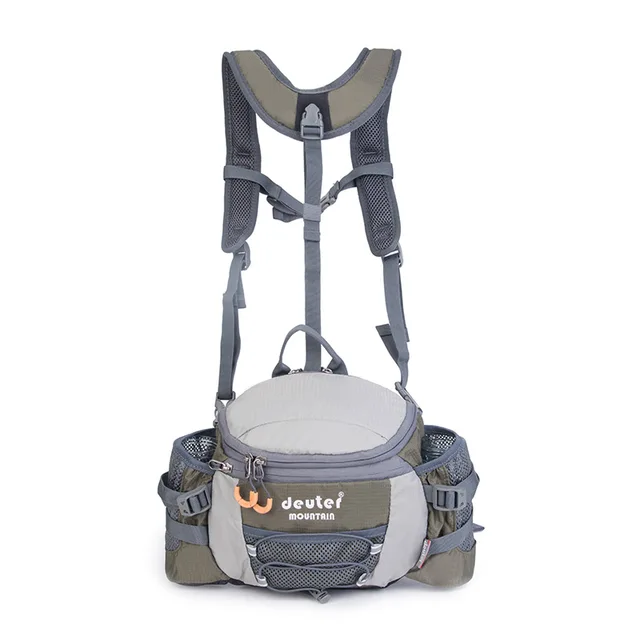8L Sports Waist Bag Outdoor Hiking Riding Waterproof Wearproof Backpack Camping Travel Shoulder Bag Water Bottle Pack  X352D New Army Green