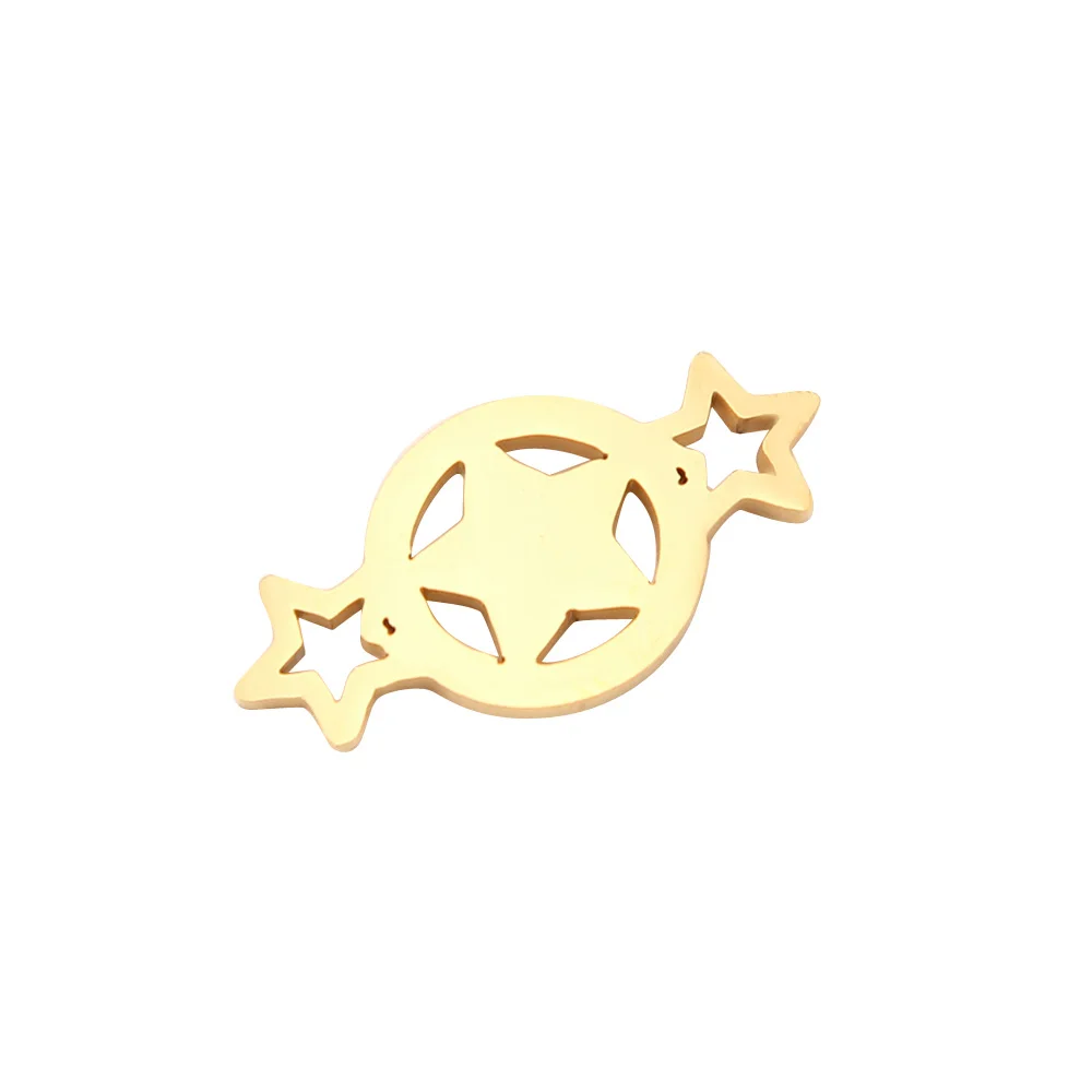 

5pcs Stainless Steel Star Connectors Gold Link Charms for Bracelet Making
