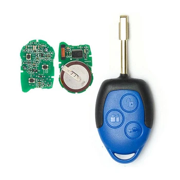 

DWCX 6C1T15K601AG 3 Button Key w/ 433MHz Control Board 4D63 Chip F021 Blade Blue fit for Ford Transit WM VM 2006-2012 2013 2014