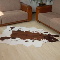 2020 new zebra Cow Leopard Tiger printed Rug  Cowhide faux skin leather NonSlip Antiskid Mat  Animal printed Carpet 2