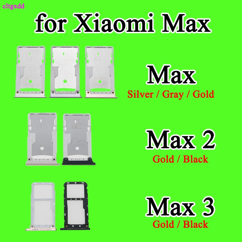 

New For Xiaomi Mi Max SIM Card Tray for Xiaomi Mi Max 2 3 Sim Card Tray TF Card Tray Slot Holder Adapter For Mi Max 3 Sim