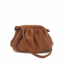 Женская Замшевая сумка-мессенджер в стиле ретро, Новая модная женская сумка через плечо в форме облака, сумка-клатч