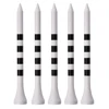 100pcs/Bag Bamboo Golf Tees Wite Red Yello With Black Stripe Mark Scale 70mm 83mm Golf Accesories 2 size New Colorfull 1