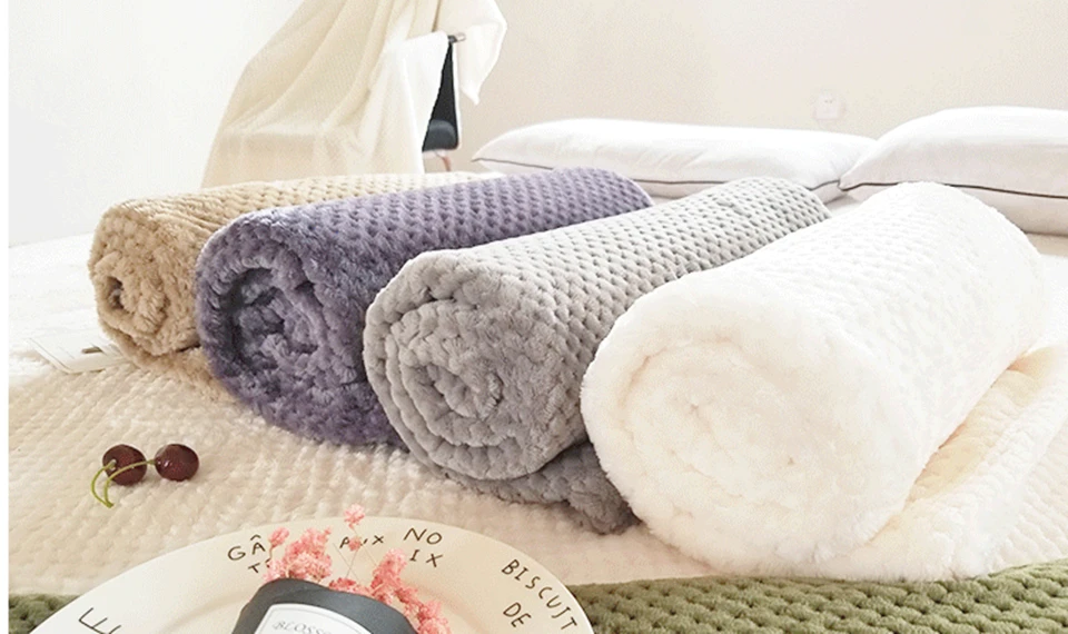 Фланелевое Флисовое одеяло, мягкое одеяло для путешествий, однотонное покрывало, плюшевое покрывало для кровати, дивана, теплый подарок, Прямая поставка