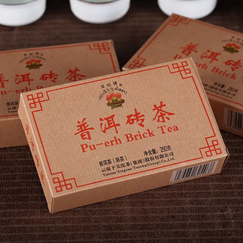 2019 XiaGuan BAO YAN Pu erh кирпичный чай китайская диета для похудения 250 г Шу
