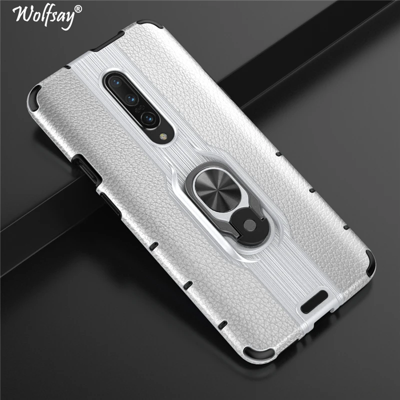 

Wolfsay Magnetic Car Armor Case for Oneplus 7 Pro Matte PC & Soft Silicone Edge Cover For Oneplus 7 Pro Fundas Porsche Design