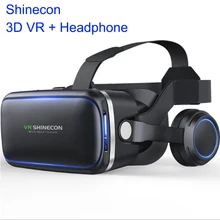 3D VR очки shinecon VR Очки виртуальной реальности 3D очки гарнитура шлем для iPhone Android смартфон стерео Прямая