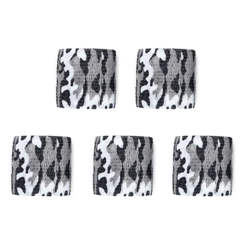

5 Roll Camouflage Tape Cling Scope Wrap Military Camo Stretch Bandage Gun Rifle Shotgun Camping Hunting Self-Adhesive