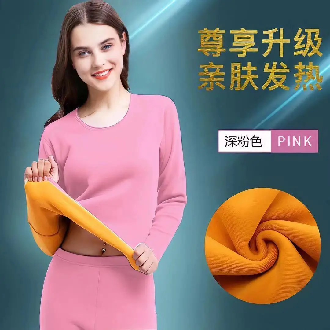 Thermal Underwear Sets Winter Women Long Johns Fleece Keep Warm In Cold Weather Size L To 4XL Underwear Women Set