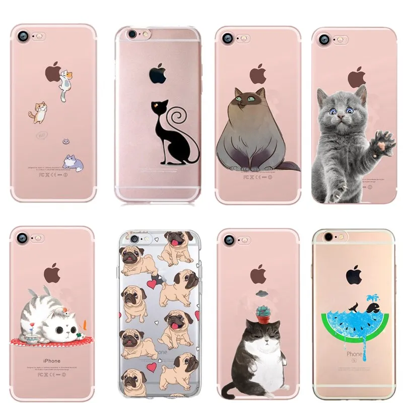 Мягкий силиконовый прозрачный чехол из ТПУ для Apple iPhone 6 6s 6Plus 5 5s Se 8 X 7 |