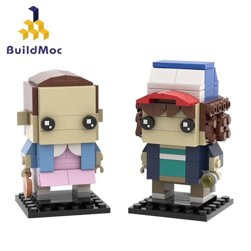 

MOC-26518 Stranger Things Brickheadz Collection Mini Building Blocks Cartoon Characters Assemble Toy Gifts