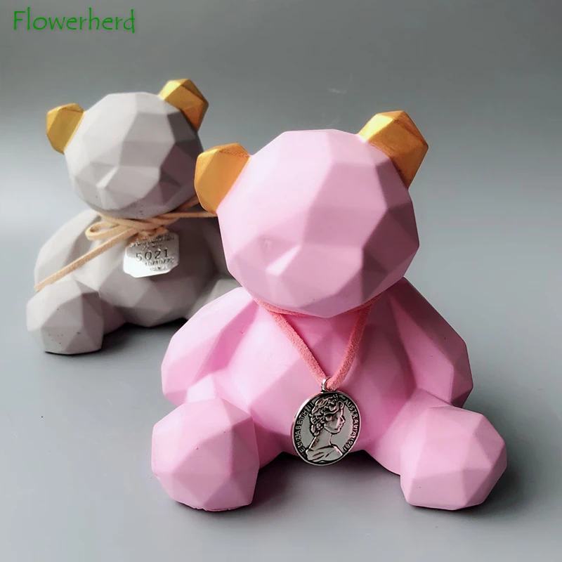 Silicone Epoxy Resin Mold DIY Geometric Bear Tools Mould Handmade Cra*BACA Silicone Epoxy Resin Mold DIY Geometric Bear Tools Mould Handmade Cra*BACA