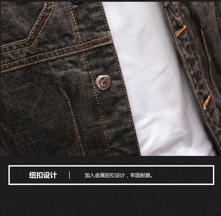 Осенняя джинсовая ветровка для мальчиков, мужская куртка средней длины на весну и осень в Корейском стиле, английский красивый популярный бренд, мужская одежда 60