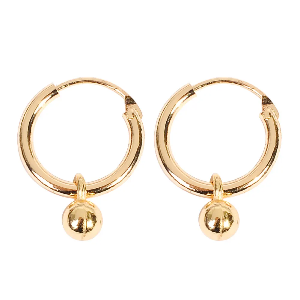 Золотые серьги-кольца, серьги-кольца для женщин в Корейском стиле, вечерние серьги, подарок - Окраска металла: E8054