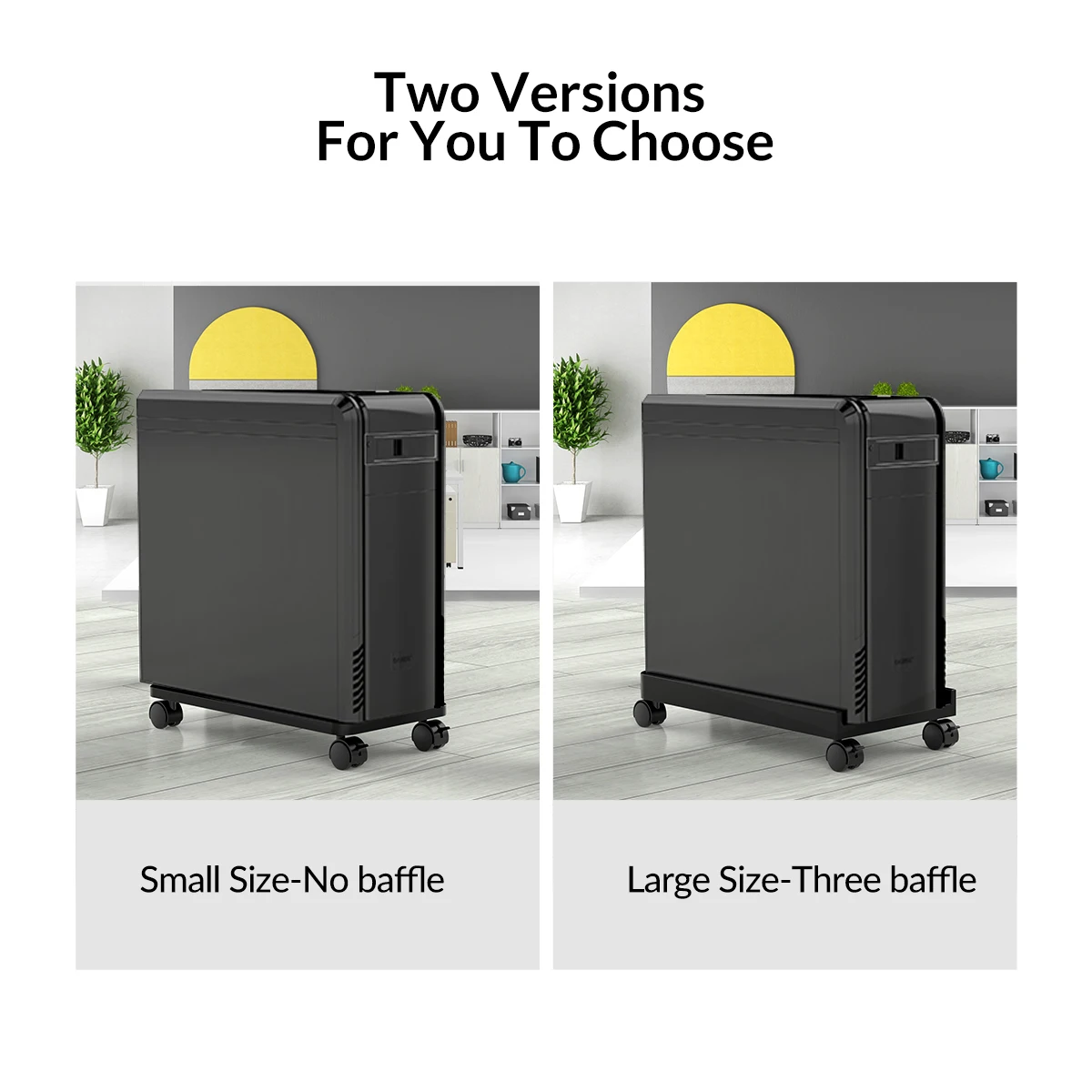 ORICO Computer Tower Stand Mobile CPU Holder Desktop ATX-Case with 2 Locking Wheels and 2 Caster Wheels for Gaming PC Case