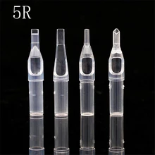 PEPAX 100 шт разные размеры тату наконечники трубы 5R наконечники для тату иглы круглые алмазные плоские/Magnum стерилизованные наконечники ручки поставка